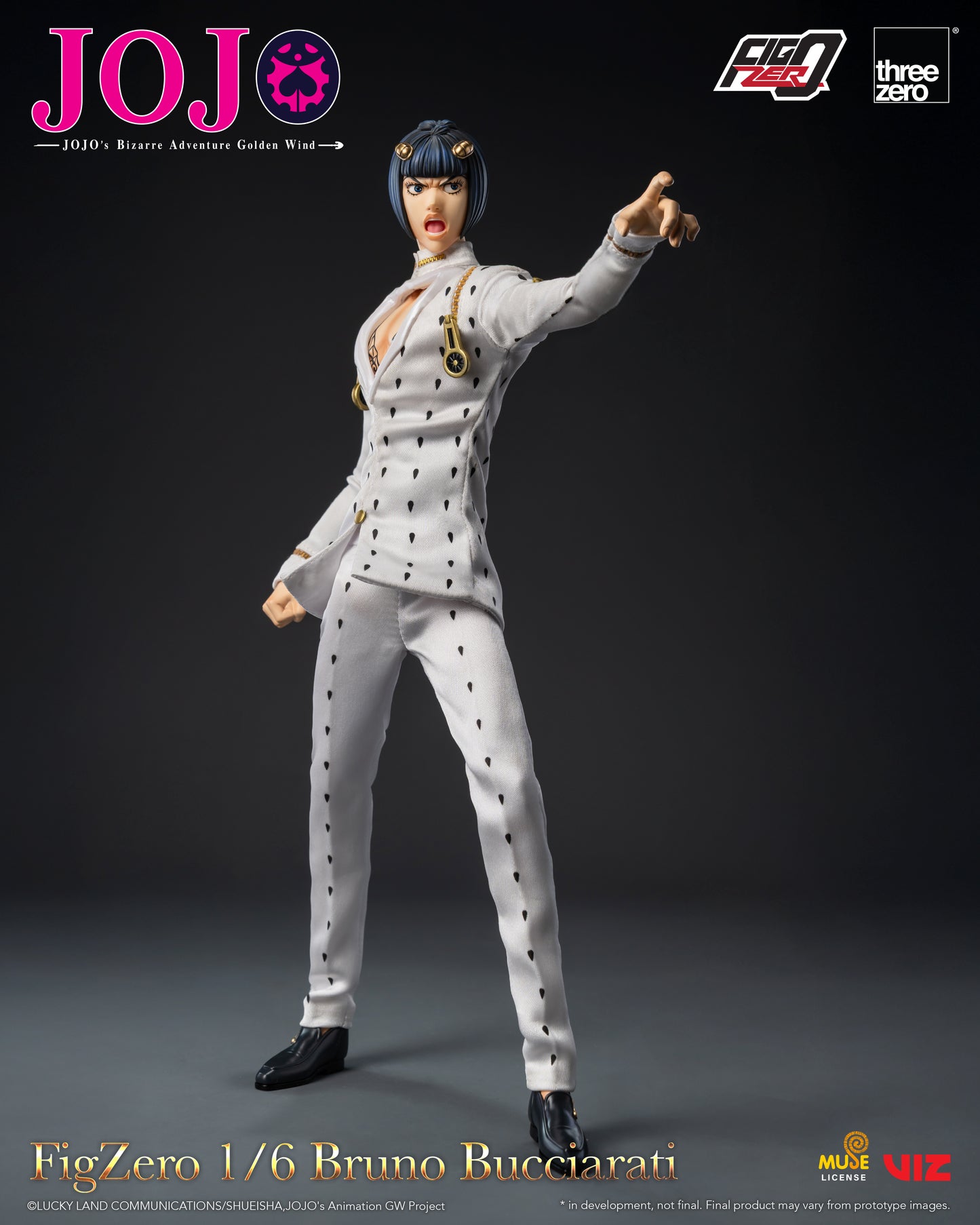 Threezero: JOJO's Bizarre Adventure: Golden Wind FigZero 1/6 Bruno Bucciarati