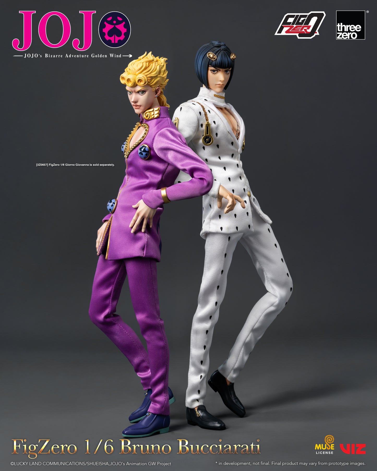 Threezero: JOJO's Bizarre Adventure: Golden Wind FigZero 1/6 Bruno Bucciarati