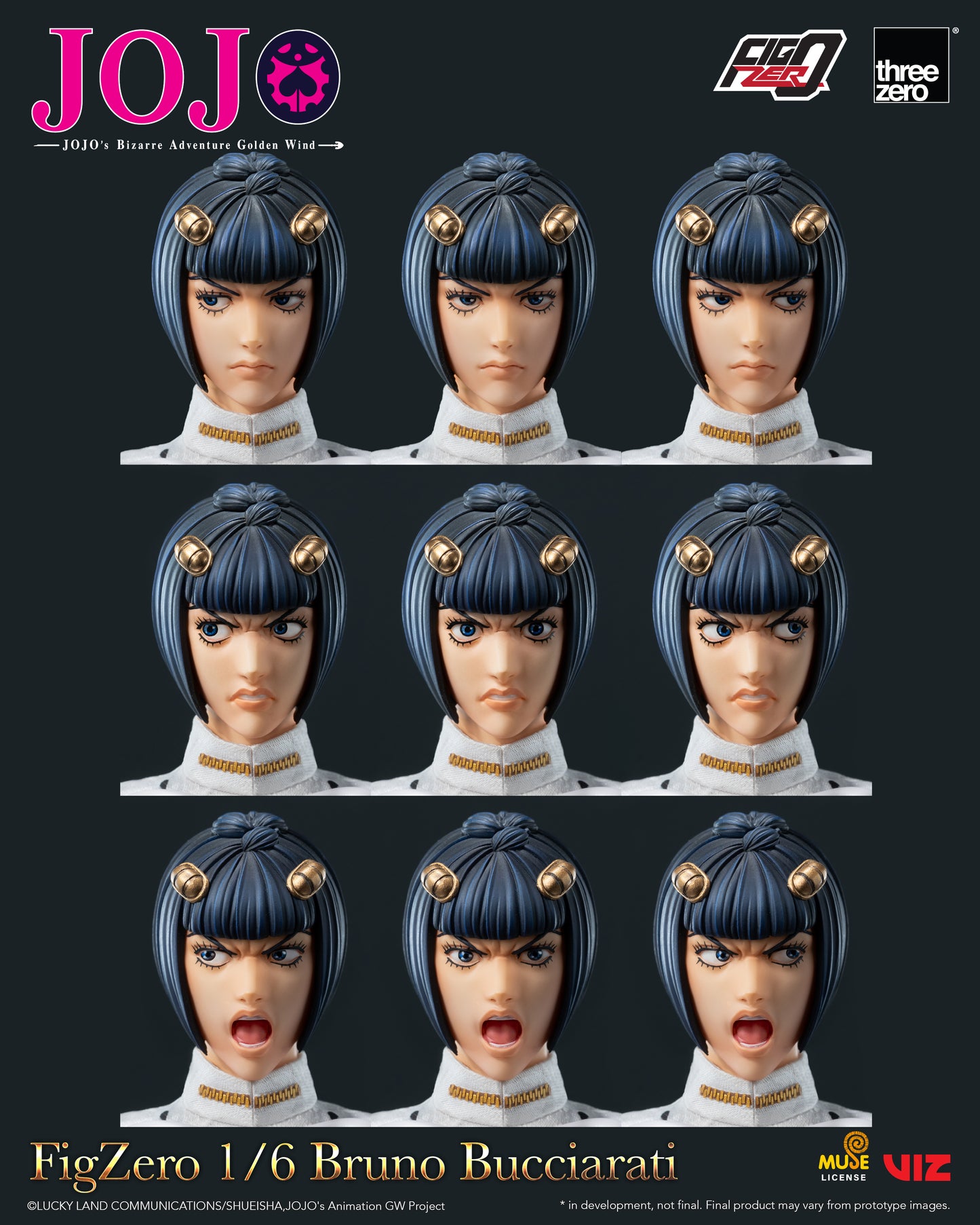 Threezero: JOJO's Bizarre Adventure: Golden Wind FigZero 1/6 Bruno Bucciarati