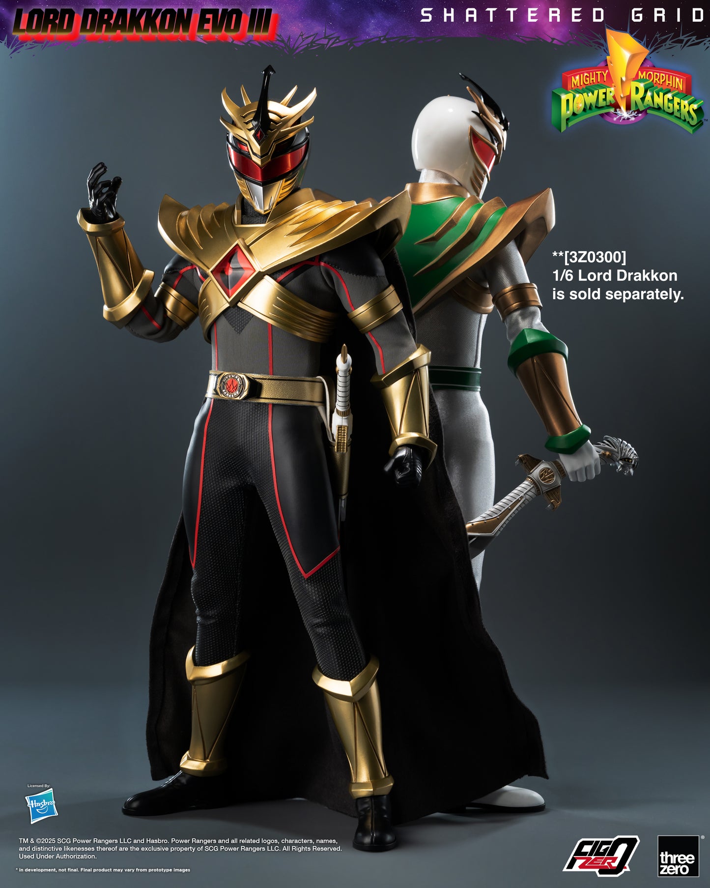 Threezero: Mighty Morphin Power Rangers: Shattered Grid - FigZero 1/6 Lord Drakkon Evo III