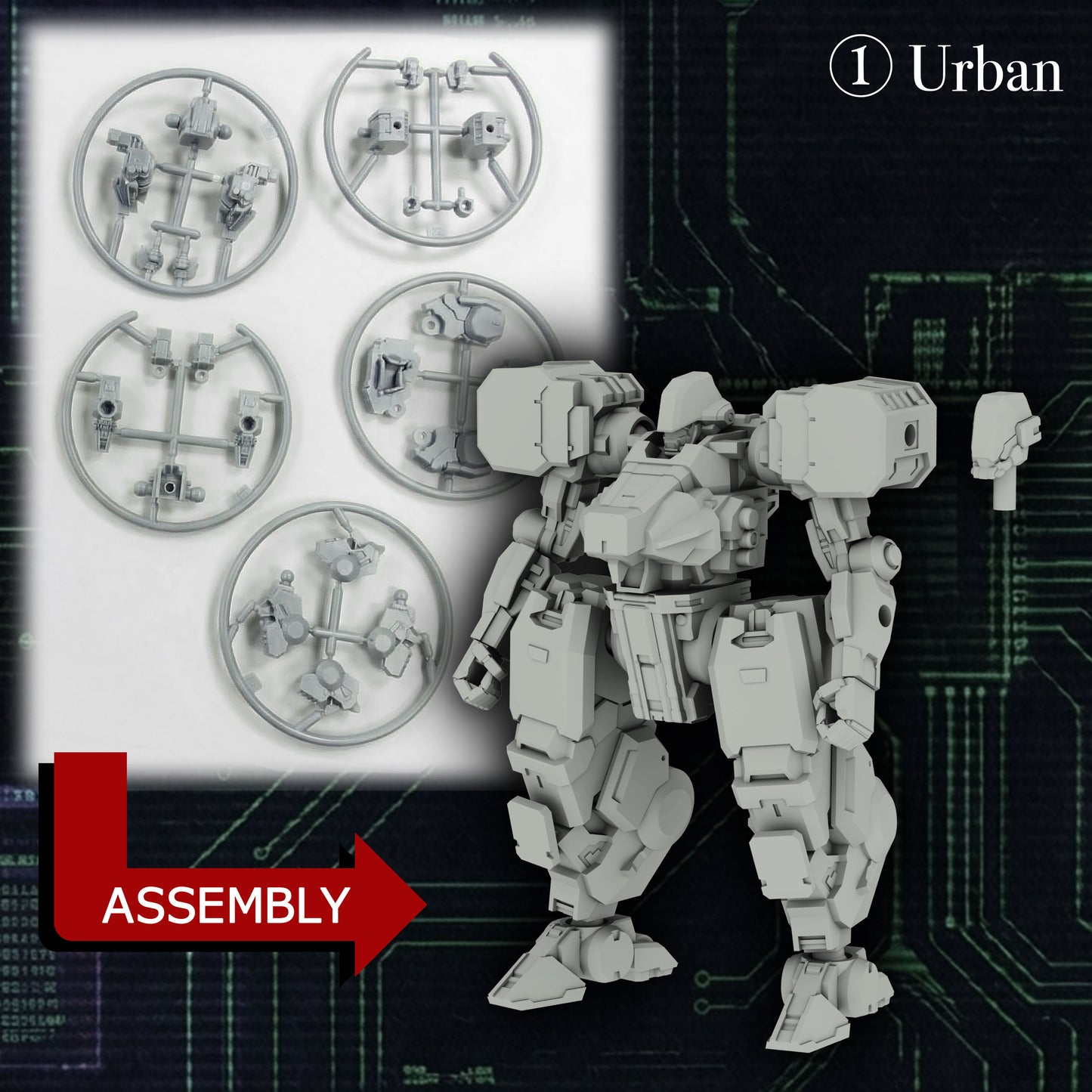 Threezero: MER046 KIKOU SENSEN 1/100th Scale Plastic Model Kit Wave 1 (1 set of 6 pcs)