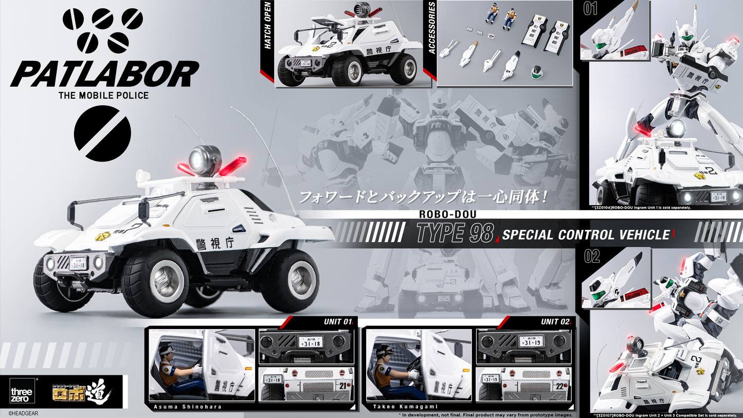 Threezero: 3Z0290 Mobile Police Patlabor ROBO-DOU Type 98 Special Control Vehicle