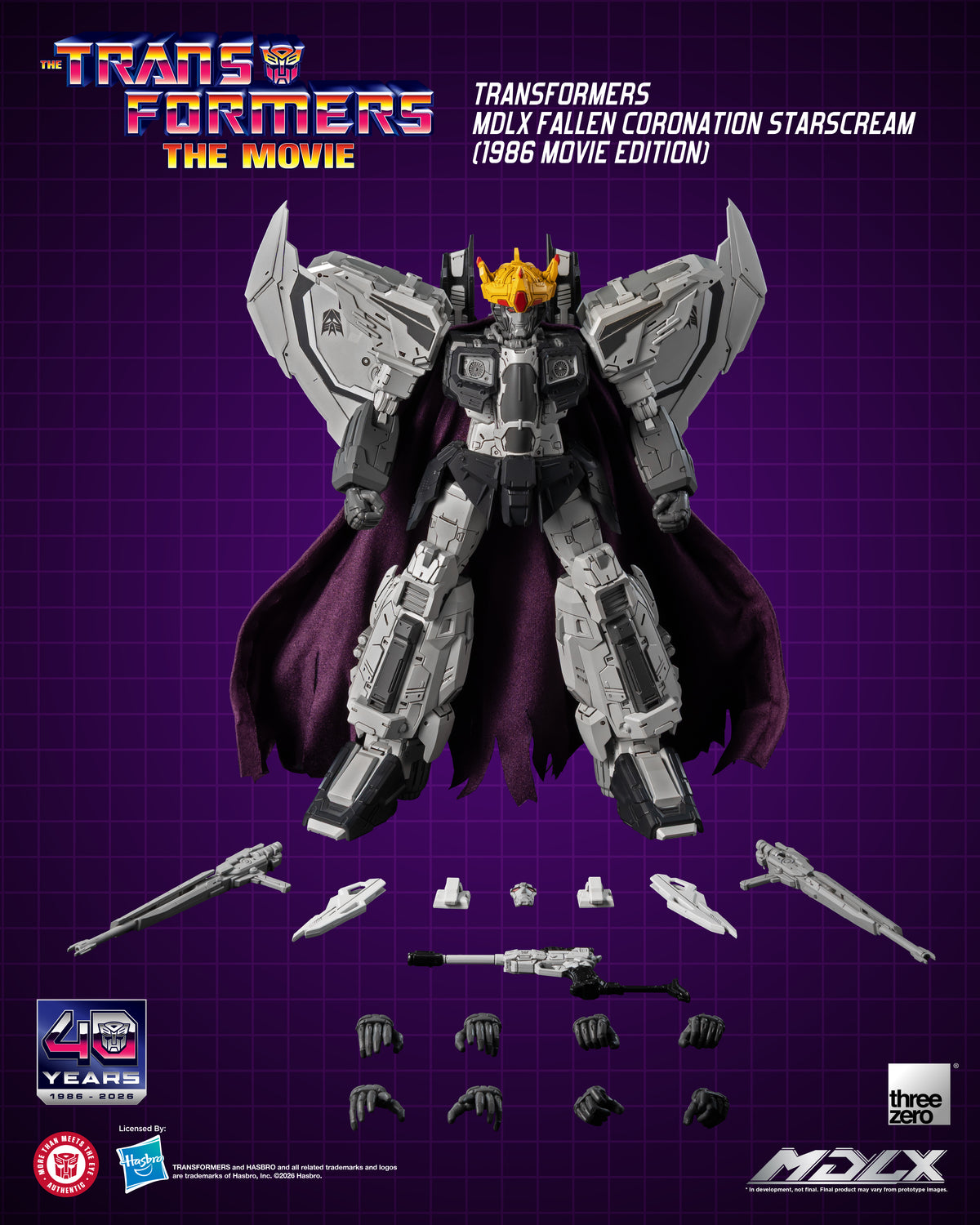 Threezero: Transformers MDLX Fallen Coronation Starscream (1986 Movie Edition)