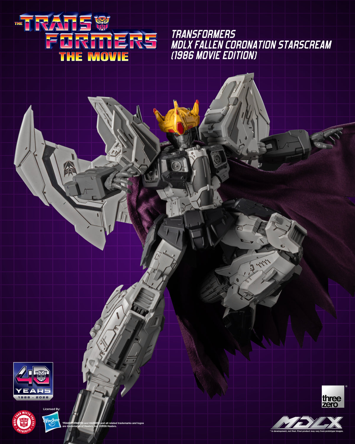 Threezero: Transformers MDLX Fallen Coronation Starscream (1986 Movie Edition)