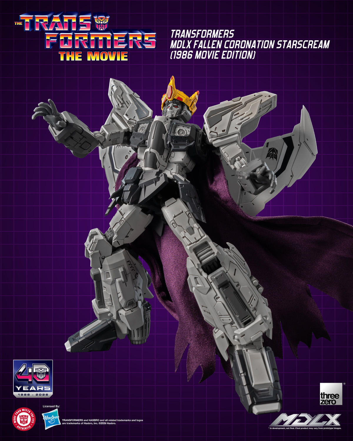 Threezero: Transformers MDLX Fallen Coronation Starscream (1986 Movie Edition)