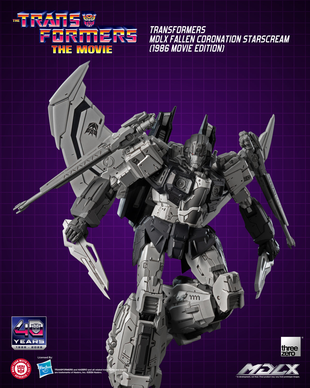 Threezero: Transformers MDLX Fallen Coronation Starscream (1986 Movie Edition)
